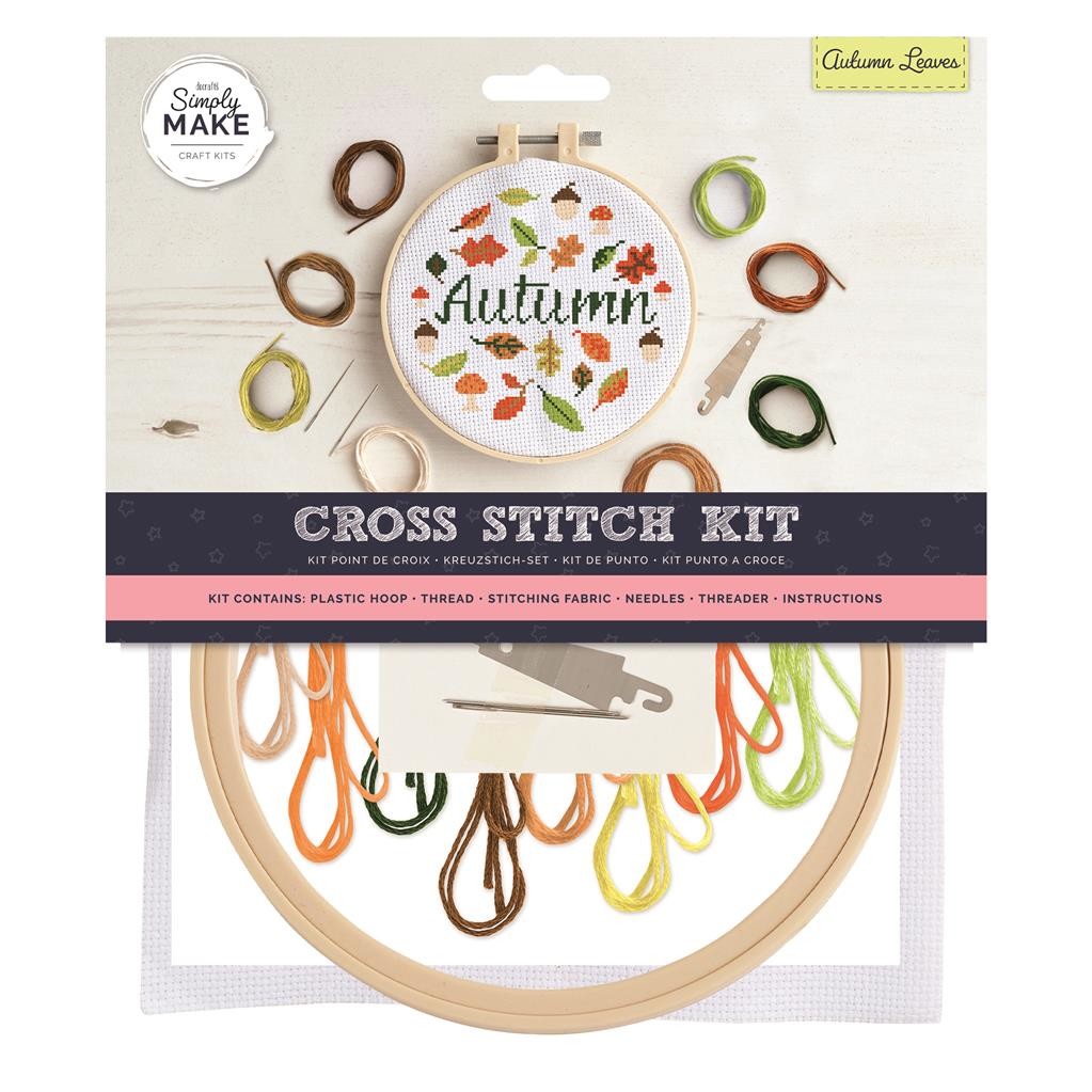 Cross Stitch Kit Autumn Leaves Cotswold Sewing Centres