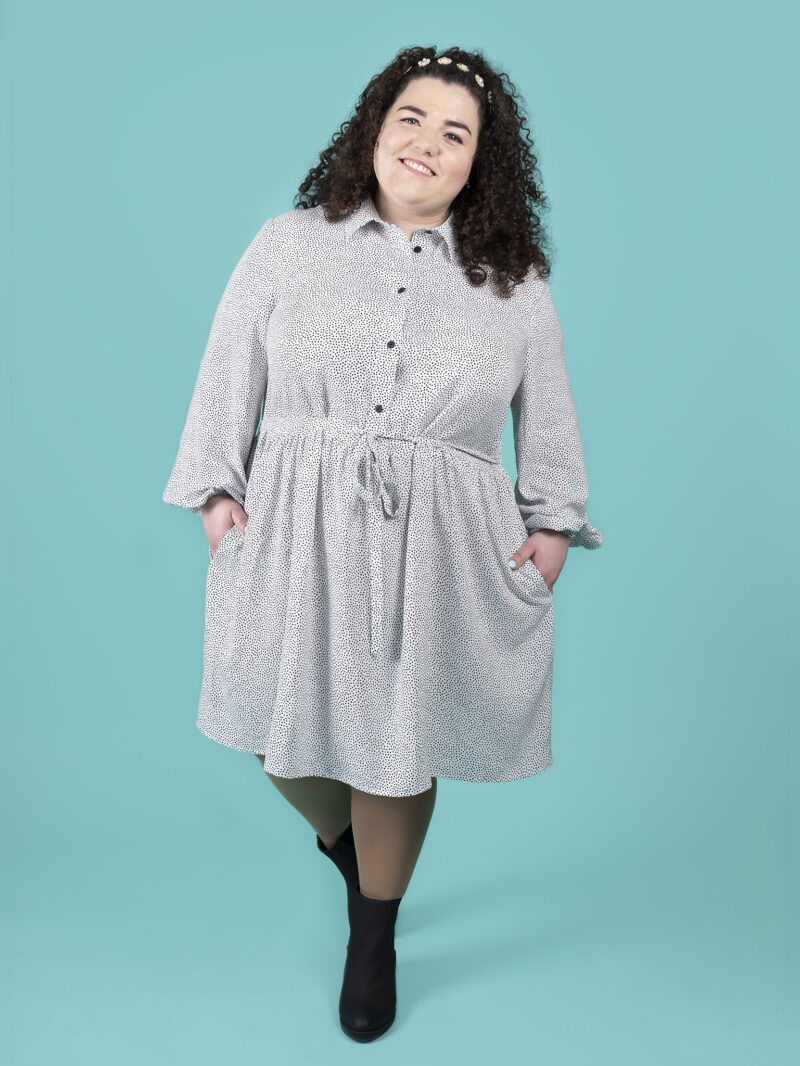 Lyra tiered knee length long sleeves 02 16 34